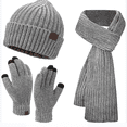 thumbnail image 1 of Bufanda larga de las mujeres del sombrero del cráneo del guante de la pantalla táctil de la bufanda larga del sombrero caliente que hace punto del invierno de las mujeres, 1 of 7