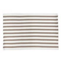 Fennco Styles Woven Classic Striped Area Rug 24"W x 36"L - Coffee Cotton Blend Carpet Indoor Outdoor Floor Mat for Living Room, Entryway, Bedroom and Floor Décor
