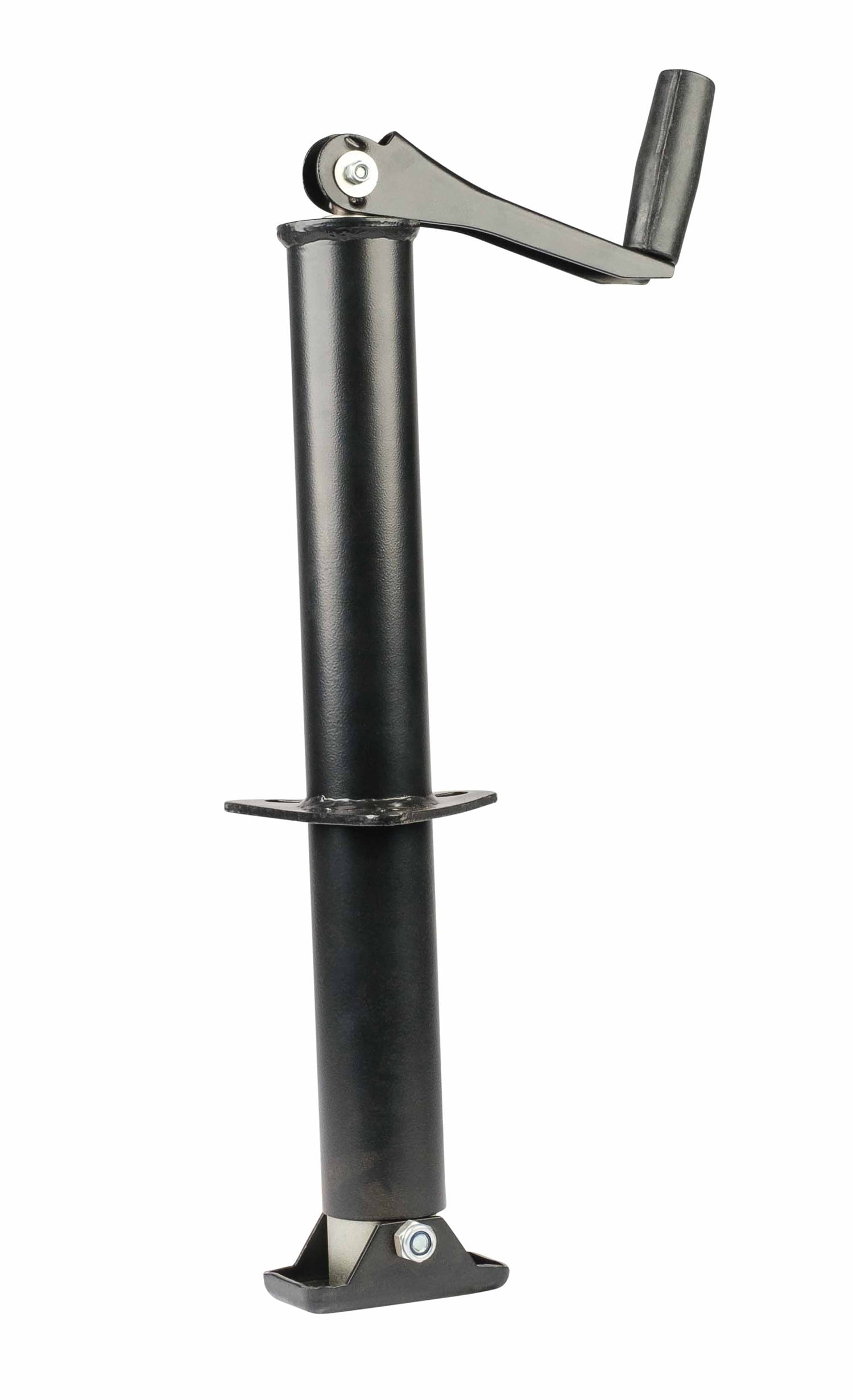 A Frame Trailer Jack - 2000 lbs Capacity, Black | Heavy-Duty Top Wind Tongue Jack - Ideal for RV, Utility, Boat & Marine Trailers
