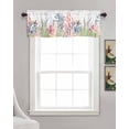thumbnail image 3 of Ocean Coral Linen Curtain Valance for Bedroom/Bathroom/Kitchen/Office/Living/Dining Room Window,Summer Seahorse Coastal Starfish White Rod Pocket Topper Decorative Cafe Drapes Panel 54"x18", 3 of 6