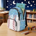 thumbnail image 3 of Yspwyqan Boys Backpack And Lunch Box Set, 4 Piece School Backpack Set with Lunch Bag Pencil Case Water Bottle Bag, for Boys Baseball Blue Ice Cream Drip School Bags, 3 of 7