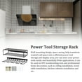 thumbnail image 3 of Mistaha Wall-Mounted Iron Power Tool Organizer Rack for Handheld Drills - Heavy-Duty Floating Storage Shelf - Style 1 - Complete Set, 3 of 6
