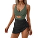 thumbnail image 1 of Traje de baño de una pieza para mujer, traje de baño de color liso con bloques de color para mujer, traje de baño de moda playera para mujer, trajes de baño de una pieza para mujer, trajes de baño par, 1 of 5