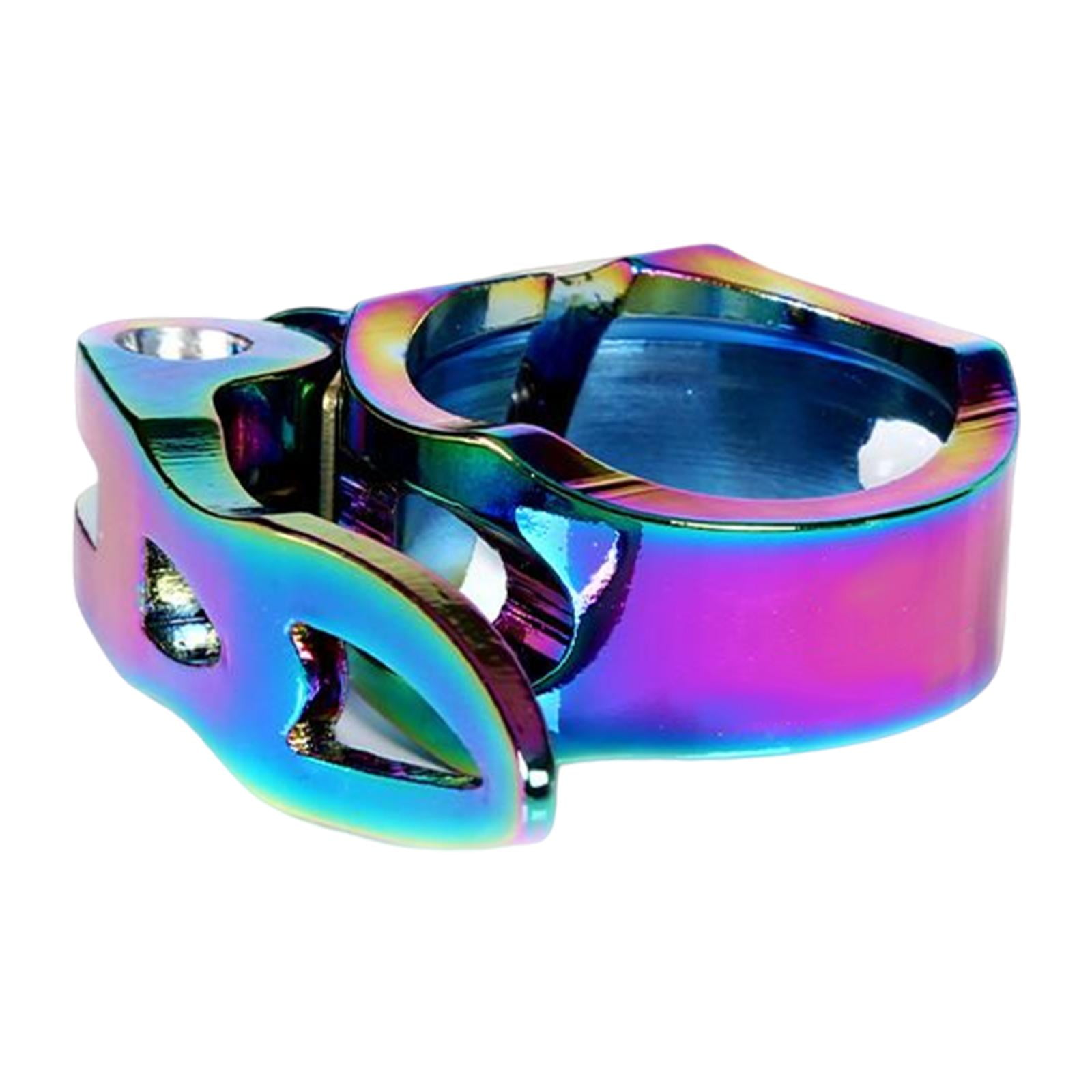 Yinanstore Colorful Seat Post Clamp 31.8mm Or 34.9mm Components Tube Gear Clip Accessory For Folding Bike Bmx Cycling Repair Multicolor 31.8mm