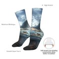 thumbnail image 4 of Disketp Fantasy Swan Yacht Design Unisex Crew Socks Lightweight Breathable Ventilation Ankle Socks, Mid-calf socks for Daily, 4 of 6