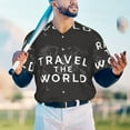 thumbnail image 4 of Fotbe Travel The World1 Baseball Jersey Shirt for Men and Women, Casual Short Sleeves Button Down T-Shirt-Large, 4 of 9