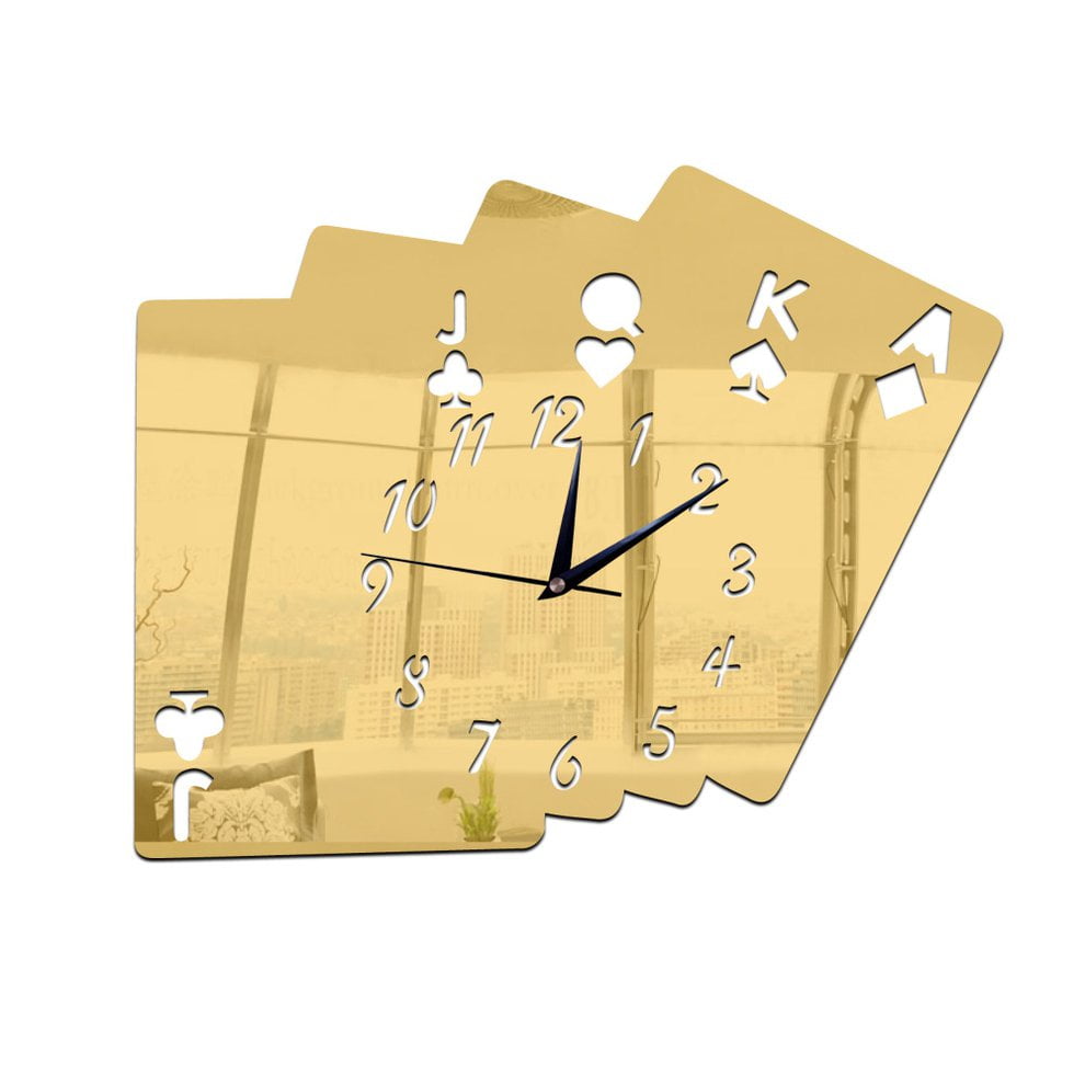 BJYX Mahjong Sieve Playing Card Wall Clock Study Bedroom Wall Clock