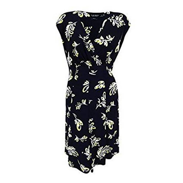 Lauren Ralph Lauren Women 's Plus Size Jersey Surplice Dress 22W -  