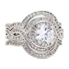 Barbara Wedding Ring Set for Women Halo 3pc Engagement Matching Bands Ginger Lyne Collection