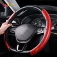thumbnail image 4 of Car Steering Wheel Cover Cubic Printing Carbon Fiber Texture Booster Auto Steering Wheel Anti-skid Accessories, 4 of 12
