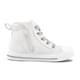 thumbnail image 4 of Kushyshoo Kids Canvas Sneakers White High-Top Children Walking Shoes 8M, 4 of 5