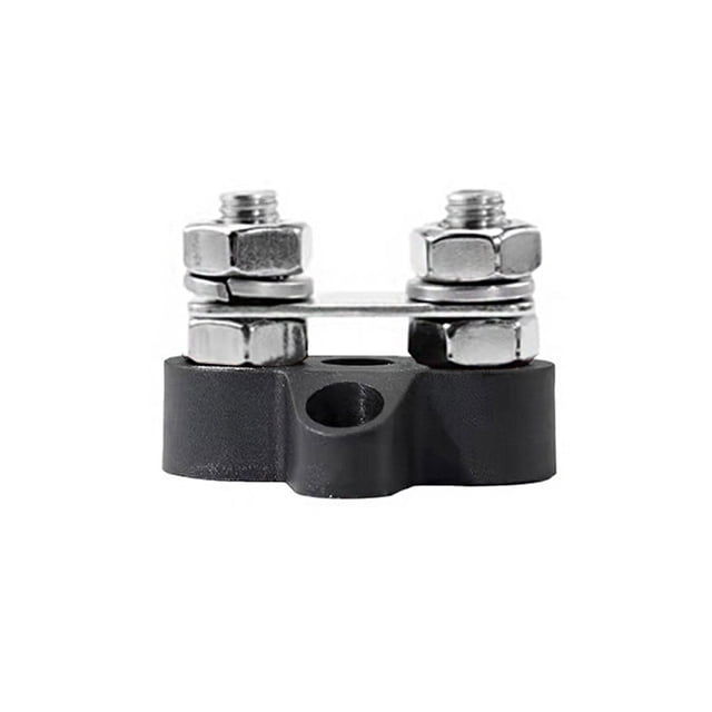 Xingzhi 5/16 Terminal Block Studs M8 48V Positive RV Junction Blocks Rustproof Insulated Dual Power Distribution Stud Connecting Rod Black