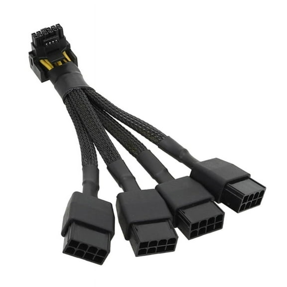 12 4Pin 12VHPWR to 4pcs PCi-E GPU 8Pin Graphics Video Card 4x8pin PCIE 5.0 Cable