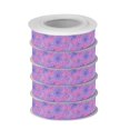 thumbnail image 2 of 5 Rolls Christmas Ribbon 1.5 inch Wide Decorative Ribbon for Gift Wrapping and Holiday Decorations Purple Hibiscus Flowers, 2 of 7