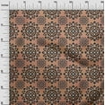thumbnail image 3 of oneOone Rayon Rose Brown Fabric Asian Block Mandala Fabric For Sewing Printed Craft Fabric By The Yard 56 Inch Wide, 3 of 4