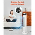 thumbnail image 4 of KFFKFF Tower Fan, 22 ft/s Velocity Quiet Floor Fan, 70° Oscillating Fans for Indoors with 3 Speeds, 4 Modes, 12H Timer, Portable Standing Bladeless Fan with Remote Control for Bedroom, Office, Home, 4 of 9