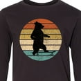 thumbnail image 4 of Inktastic Skateboard Bear Retro Sunset Long Sleeve Youth T-Shirt, 4 of 5