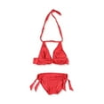 thumbnail image 2 of Anne Cole Womens Halter Twist Side Tie 2 Piece Bikini, Orange, X-Small, 2 of 2