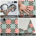 thumbnail image 3 of Rateoe Colorful Checkered Pattern Flannel Door Mat Indoor Outdoor Entrance, Waterproof All-Weather Doormat,Fade Resistant, Low Profile Entryway Mat 16x24in, 3 of 7