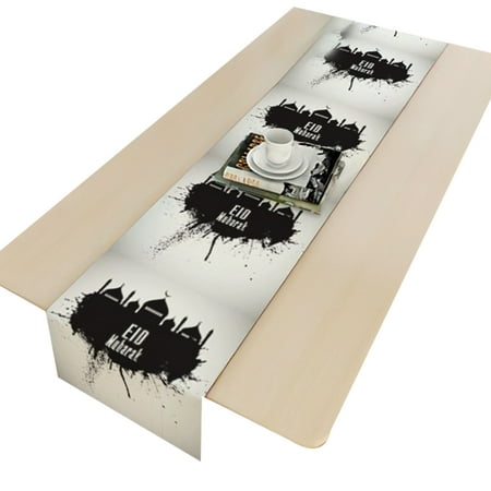 

Ramadan Decoration Table Runner with Gold Star and Moon for Ramadan Table Decor