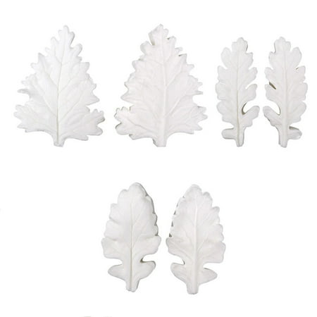 

DOYOUNG 6 pcs 3D Exquisite Silver Leaf Petal Chocolate Candy Molds Craft DIY Mold Home