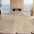 thumbnail image 2 of Design&I 4'x6' Washable Area Rug Beige Throw Washed Clusters Asymmetrical Muted Covering Vintage for Home Office, Under Desk, Snag-Free Skid-Resistant Medium, 2 of 7