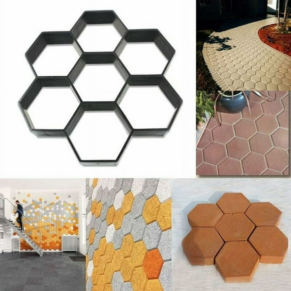 Plastic Mold for Paving Stones Concrete Stones Garden Slabs Deck Driveway Path Patio Walkway Paving Slabs (30 x 30cm)