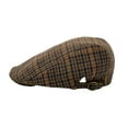 thumbnail image 4 of WITHMOONS Houndstooth Plaid Check Pattern Newsboy Hat Wool Adjustable Flat Cap LD31461 (Brown), 4 of 4