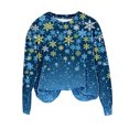thumbnail image 4 of Craaazy Chandail de Noël Surdimensionné pour Femme à Manches Longues, Col Rond, Coupe Ample, Hauts de Noël, Cadeaux, 4 of 4