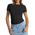 thumbnail image 2 of Camiseta Y2k de Corta Negra Talla M, 2 of 8