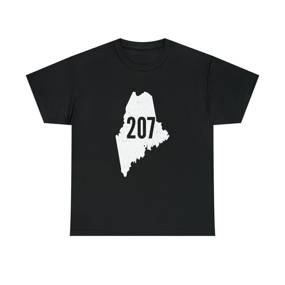 207 Maine State Area Code Outline Pride T-Shirt