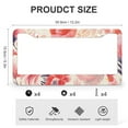 thumbnail image 3 of License Plate Frames Roosters with Pink Flowers Car Tags Frames Holder 2 Pack Chicken Coop Retro Vintage Quality Aluminum Metal License Plate Frame for Women Men US Vehicles 12.2 X 6.3 inch, 3 of 6