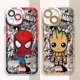 thumbnail image 2 of Funda de teléfono para iPhone SE, 15 Plus, 11, 13 Pro Max, X, XS, XR, 7, 6s, 14 Pro, 12 Mini, 8, TPU suave transparente, Marvel, Spider Man, Groot, 2 of 5