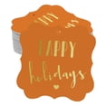 thumbnail image 1 of Inkdotpot Real Gold Foil Happy Holiday Tags Favor Bracket Shape Hang Pack Of 100 Paper Tags, 1 of 1