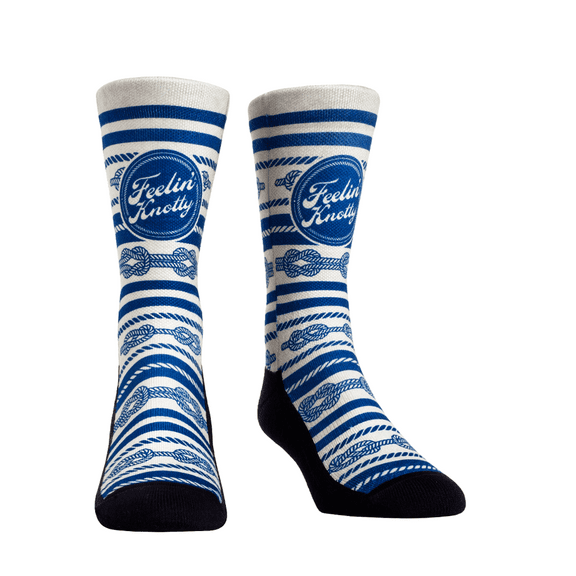 Rock Em Elite Nautical Feelin Knotty Crew Socks (S/M (6-8.5))