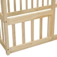 thumbnail image 6 of URTR Twin Size Montessori House Floor Bed with Fence Rails, Solid Wood Twin House Bed Frame for Bedroom, Playhouse, Natural, 6 of 8