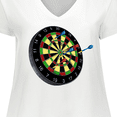 thumbnail image 4 of Inktastic Dart Board Women's Plus Size V-Neck T-Shirt, 4 of 5