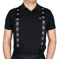 thumbnail image 5 of MELOTOUGH Men Suspender 1.5 Inch Wide X Back Suspender Adjustable Elastic Suspenders with Snap Hooks, 5 of 6