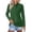 01-Dark Green, variant on Women's Solid Color Polo Collar Long Sleeve Casual Button-Up Shirt - Army Green - XXL