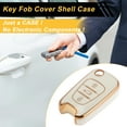thumbnail image 3 of Funda de Llave de Auto de TPU y Silicona en Blanco y Dorado para Hyundai i10 i20 i30 i35 i40 ix20 ix25 ix30 ix35 ix55 - Funda de Control Remoto de 3 Botones, 3 of 6