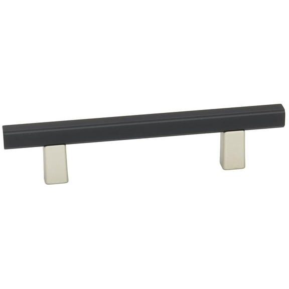 Alno A2805-35-MN/MB Quadrato 3-1/2" Center To Center Modern Smooth Square Cabinet Bar