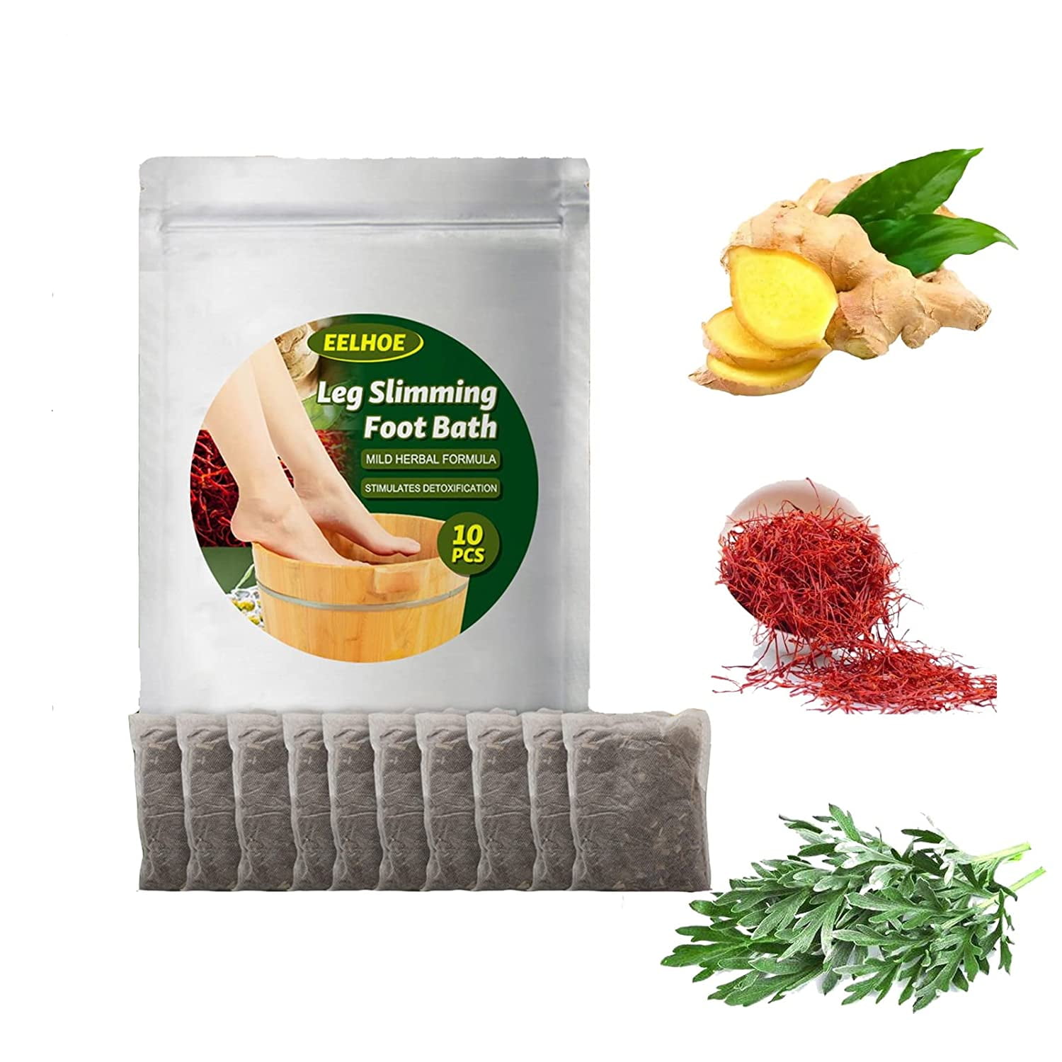 10/30/60pcs Lymphatic Drainage Ginger Foot Soak, Turmeric Lymphatic ...