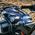 thumbnail image 3 of Uorisanigo Universal ATV Seat Covers Blue Marble Print Four Wheeler Seat Cover Waterproof Protection Accessories Compatible with Most ATV for Sportsman, Rancher, Foreman, Scrambler, 3 of 7