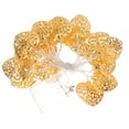 thumbnail image 1 of EeaseMX Guirnalda de luces LED con forma de corazón hueco de hierro, ideal para decoración del hogar, fiestas y festivales (dorada, luz blanca cálida, 2,5 m, 20 LED), 1 of 7