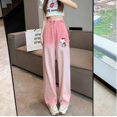 thumbnail image 1 of Sanrio Nueva ropa original Kawaii para mujer, pantalones Y2K, pantalones vaqueros con degradado rosa de Hello Kitty, pantalones deportivos para mujer, pantalones Kpop para mujer, 1 of 5