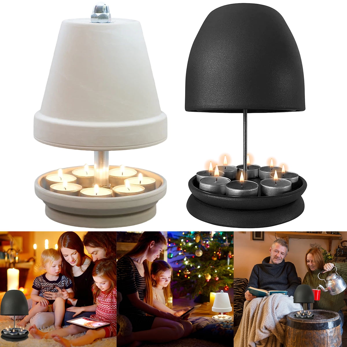 JTWEEN Tea Light Oven Ceramic Radiator Heat Tea Light Stove Candle