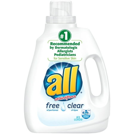 UPC 072613461578 product image for all Free Clear For Sensitive Skin, 63 Loads, Liquid Laundry Detergent , 94.5 fl  | upcitemdb.com