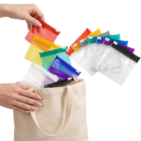 Self-Sealing Zipper Medicine Bags, Portable Clear Pill Storage Bags with High-Clarity Visibility, Waterproof Pill Pouch Set for Organization
