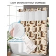 thumbnail image 4 of No Hook Cloth Fabric Shower Curtain with Snap in Liner, Brown Western Cowboy Waterproof Shower Curtains Set with See Through Top Window, Vintage Desert Botanical Bath Curtains Shower 72"x72", 4 of 6