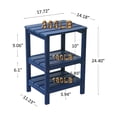 thumbnail image 6 of Hausfame Outdoor Shabby Chic Storage High Density Polyethylene End Table, Blue, 6 of 7